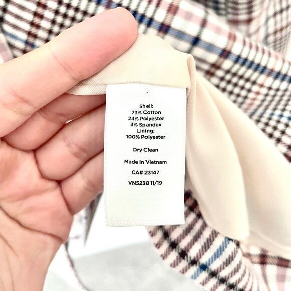 Talbots Multicolor Plaid Stripe Blazer Jacket Women’s Size 24 Classic Fit - Picture 4 of 5